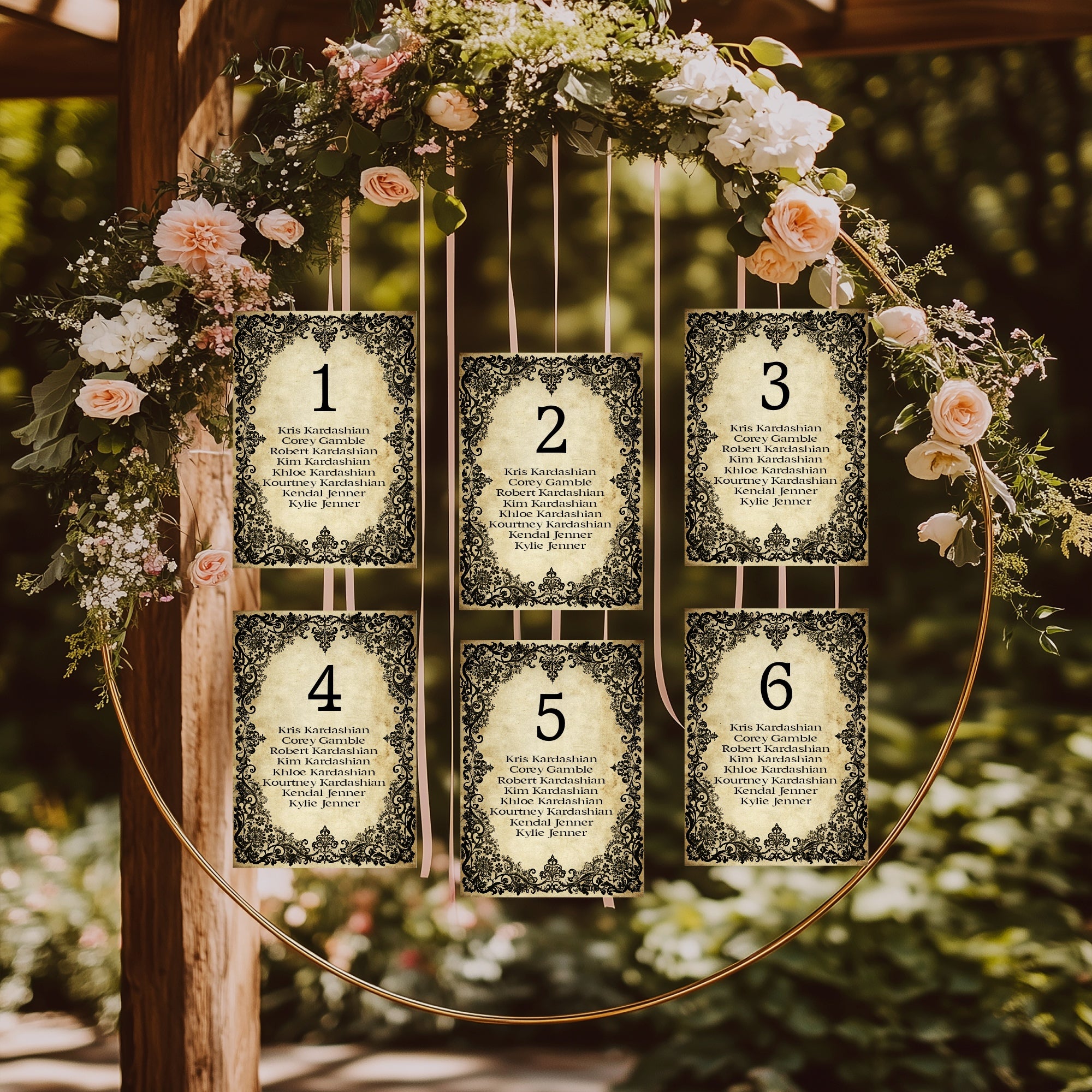 Black Lace Essentials Wedding Signage Bundle
