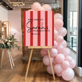 Red & Pink Graduation Party Sign - Larosier Prints