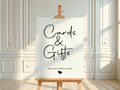 Minimalist Cards & Gifts Baby Shower Party Sign | Black & White - Larosier Prints