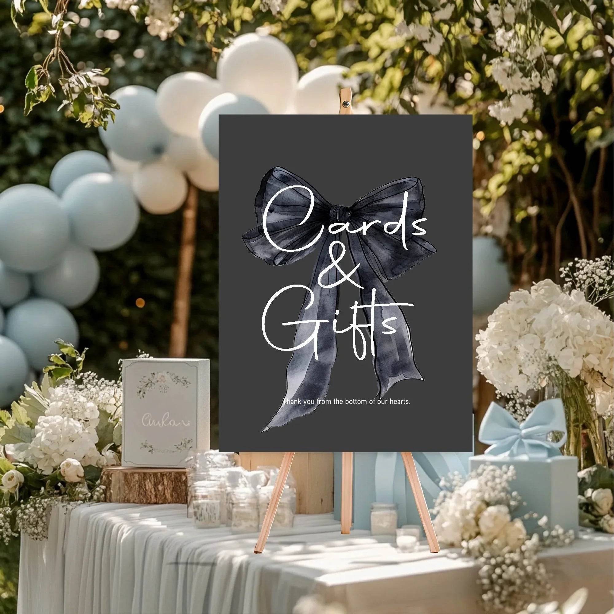 Gothic Cards & Gifts Baby Shower Party Sign - Larosier Prints