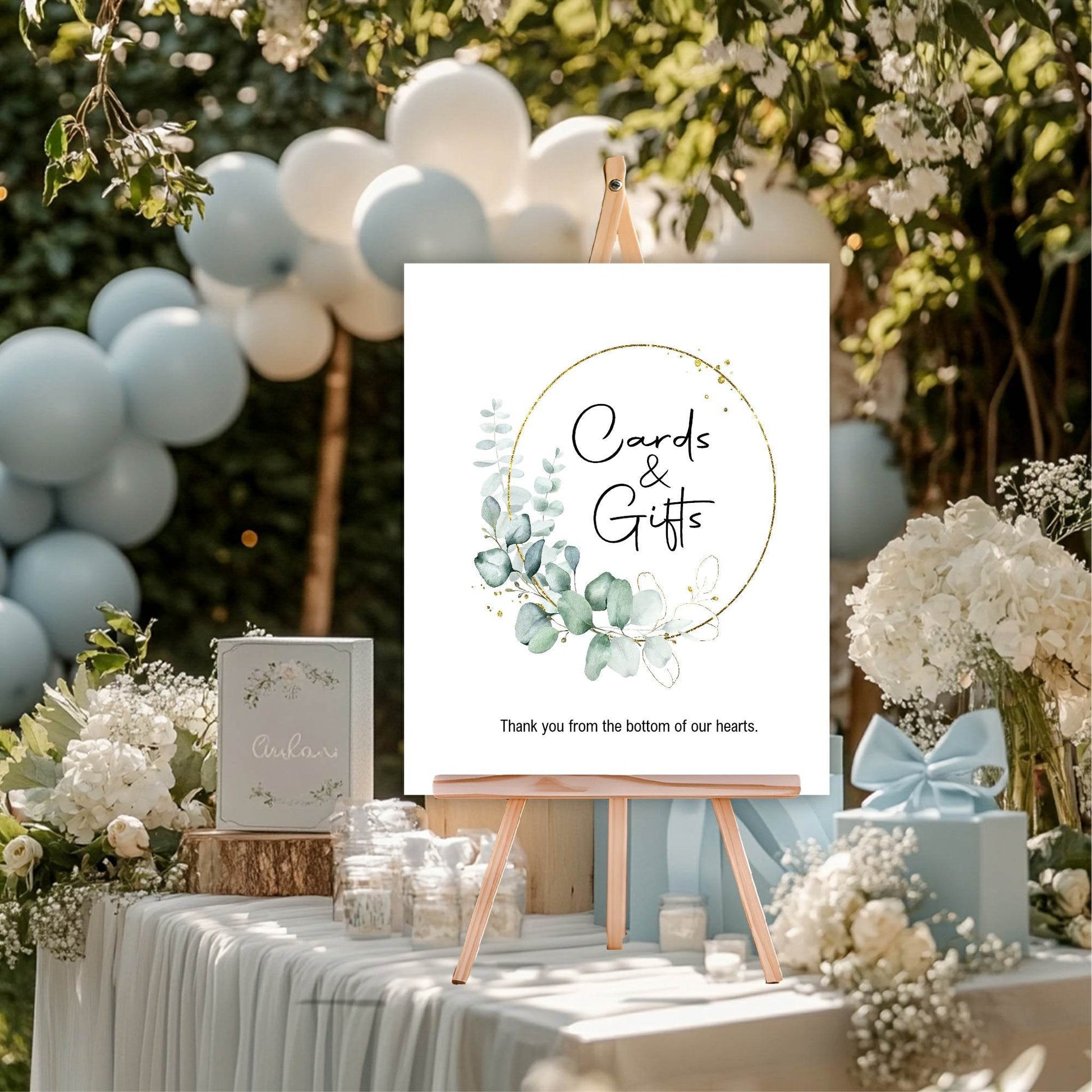 Eucalyptus Cards & Gifts Baby Shower Party Sign