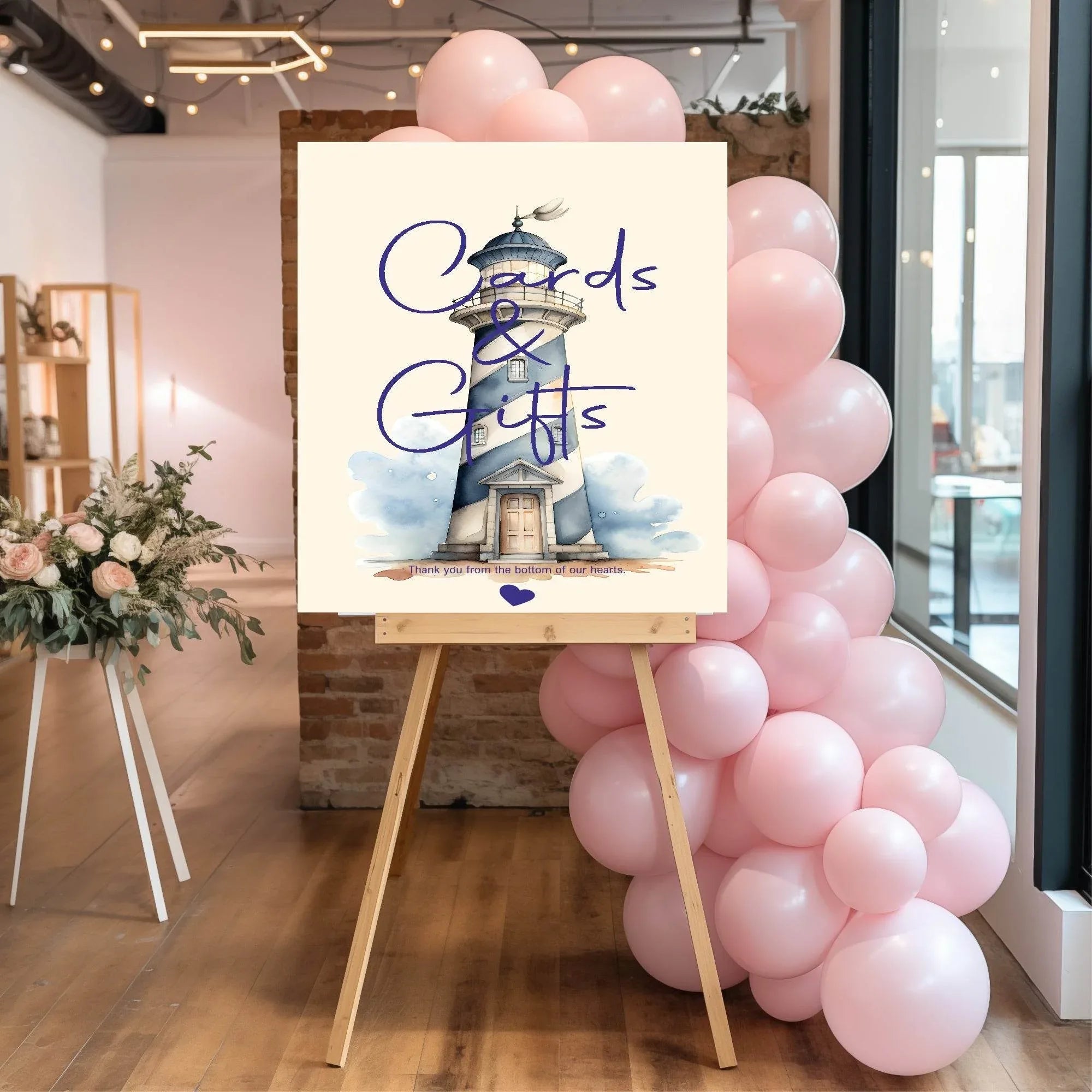 Nautical Cards & Gifts Baby Shower Party Sign - Larosier Prints