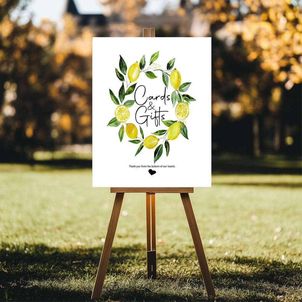 Lemon Tea Cards & Gifts Baby Shower Party Sign - Larosier Prints