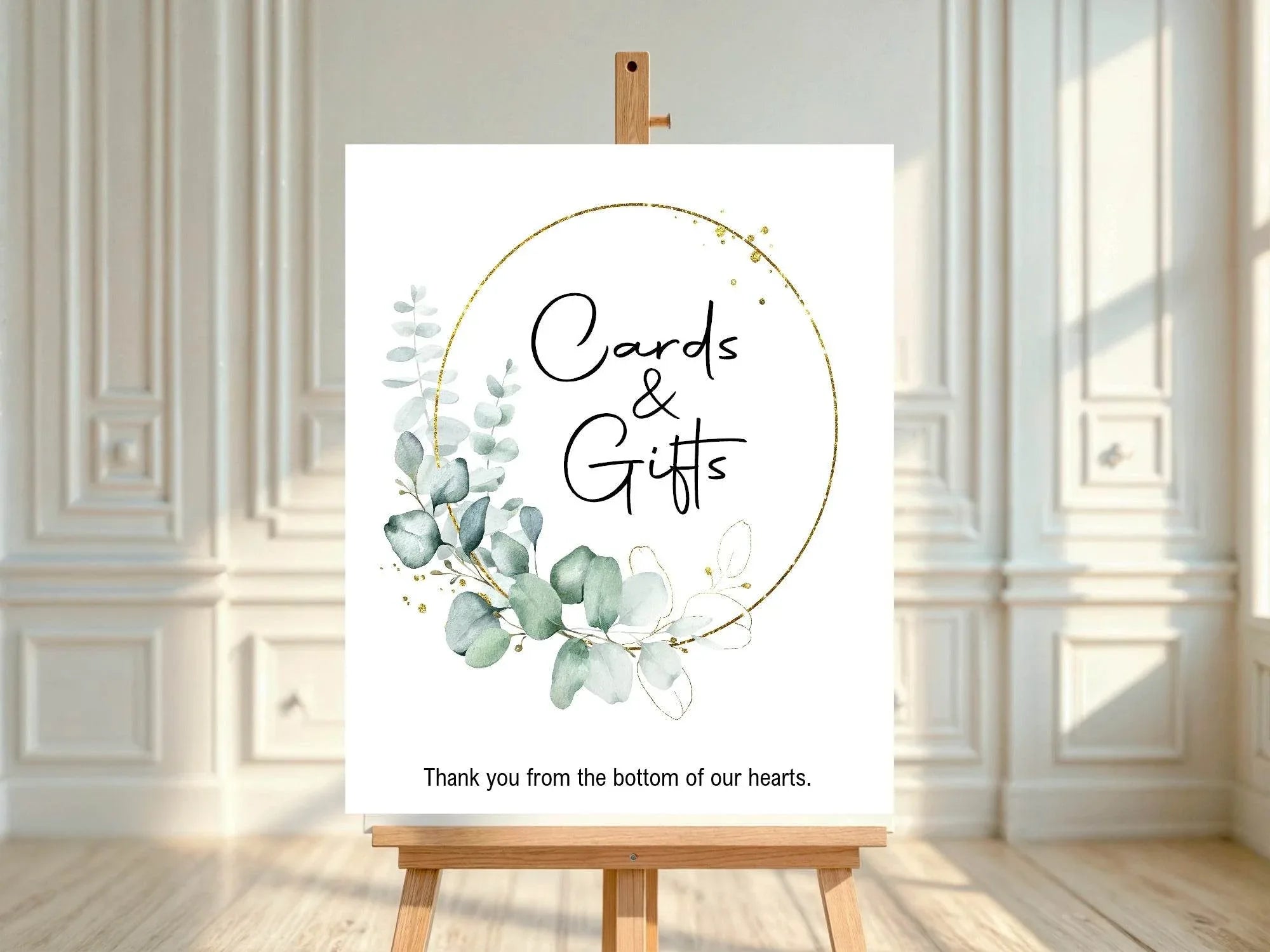 Eucalyptus Cards & Gifts Baby Shower Party Sign - Larosier Prints