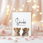 Wild One Drinks Birthday Party Sign - Larosier Prints