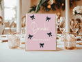Bows Drinks Birthday Party Sign | Pink & Black - Larosier Prints