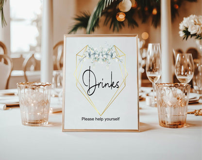 Eucalyptus Drinks Birthday Party Sign