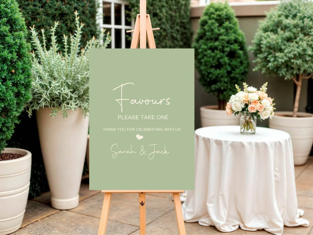 Willow Favours Wedding Party Sign - Larosier Prints