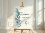 Eucalyptus Favours Wedding Party Sign - Larosier Prints