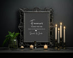 Minimalist Noir Favours Wedding Party Sign - Larosier Prints