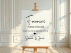 Minimalist Favours Wedding Party Sign - Larosier Prints