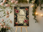 Gothic Floral Wedding Confetti Sign