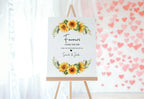 Sunflower Favours Wedding Party Sign - Larosier Prints