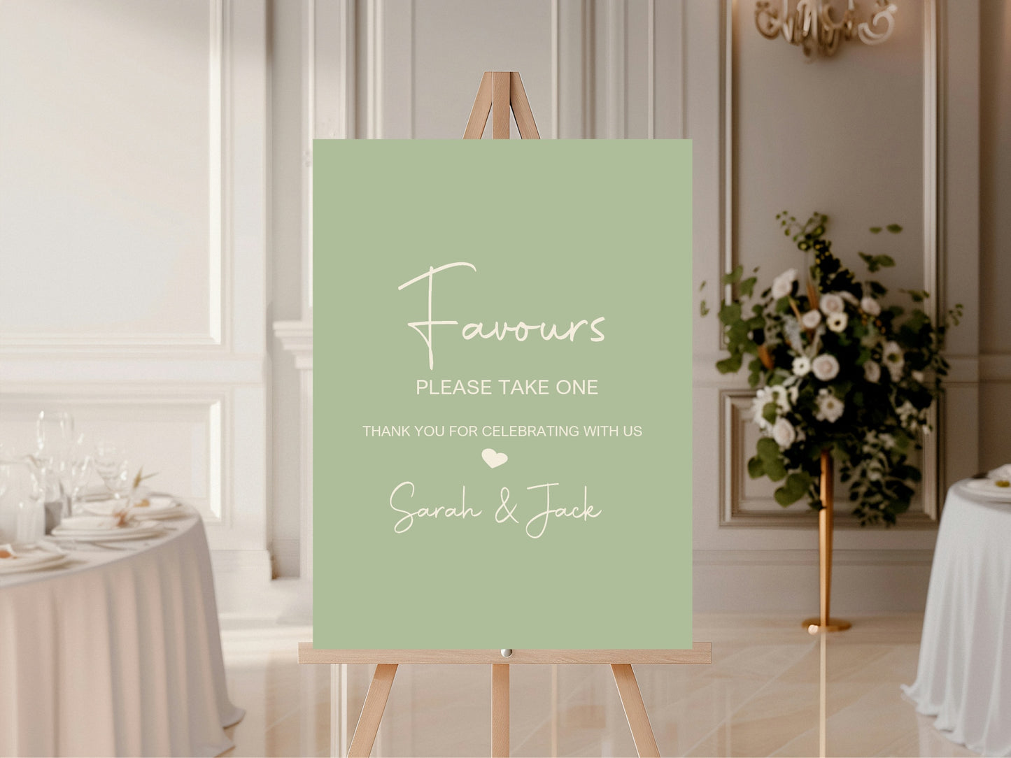 Willow Favours Wedding Party Sign