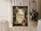 Gothic Floral Wedding In Loving Memory Sign