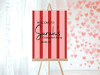 Red & Pink Graduation Party Sign - Larosier Prints