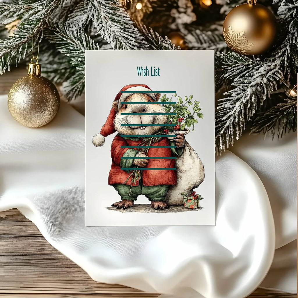 Christmas Capybara Letter to Santa Kit inc Personalised Forever Print - Larosier Prints