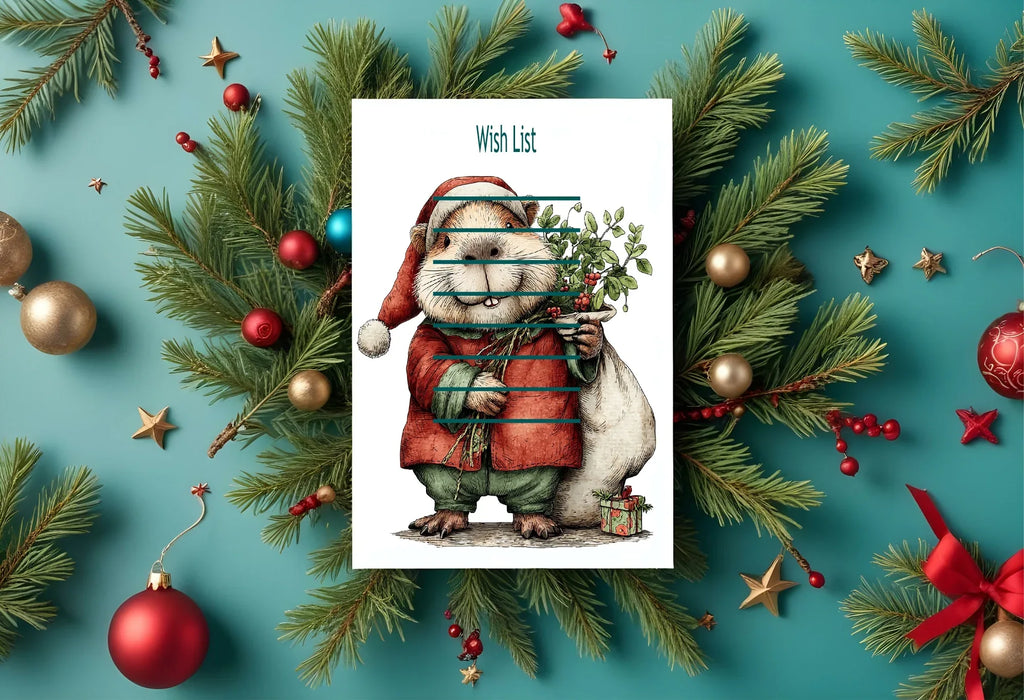 Christmas Capybara Letter to Santa Kit inc Personalised Forever Print - Larosier Prints