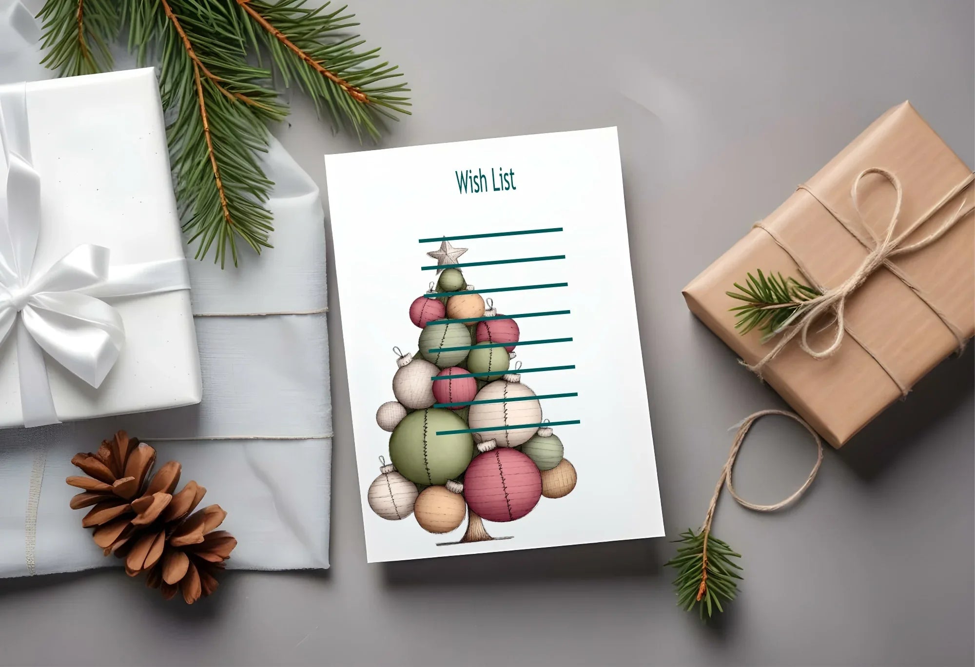 Christmas Tree Letter to Santa Kit inc Personalised Forever Print - Larosier Prints