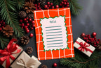 Christmas Red Check Letter to Santa Kit inc Personalised Forever Print - Larosier Prints