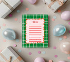 Christmas Green Check Letter to Santa Kit inc Personalised Forever Print - Larosier Prints