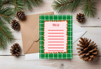 Christmas Green Check Letter to Santa Kit inc Personalised Forever Print - Larosier Prints