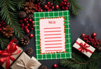 Christmas Green Check Letter to Santa Kit inc Personalised Forever Print - Larosier Prints
