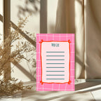 Christmas Pink Check Letter to Santa Kit inc Personalised Forever Print - Larosier Prints