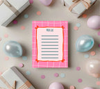 Christmas Pink Check Letter to Santa Kit inc Personalised Forever Print - Larosier Prints