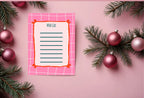 Christmas Pink Check Letter to Santa Kit inc Personalised Forever Print - Larosier Prints