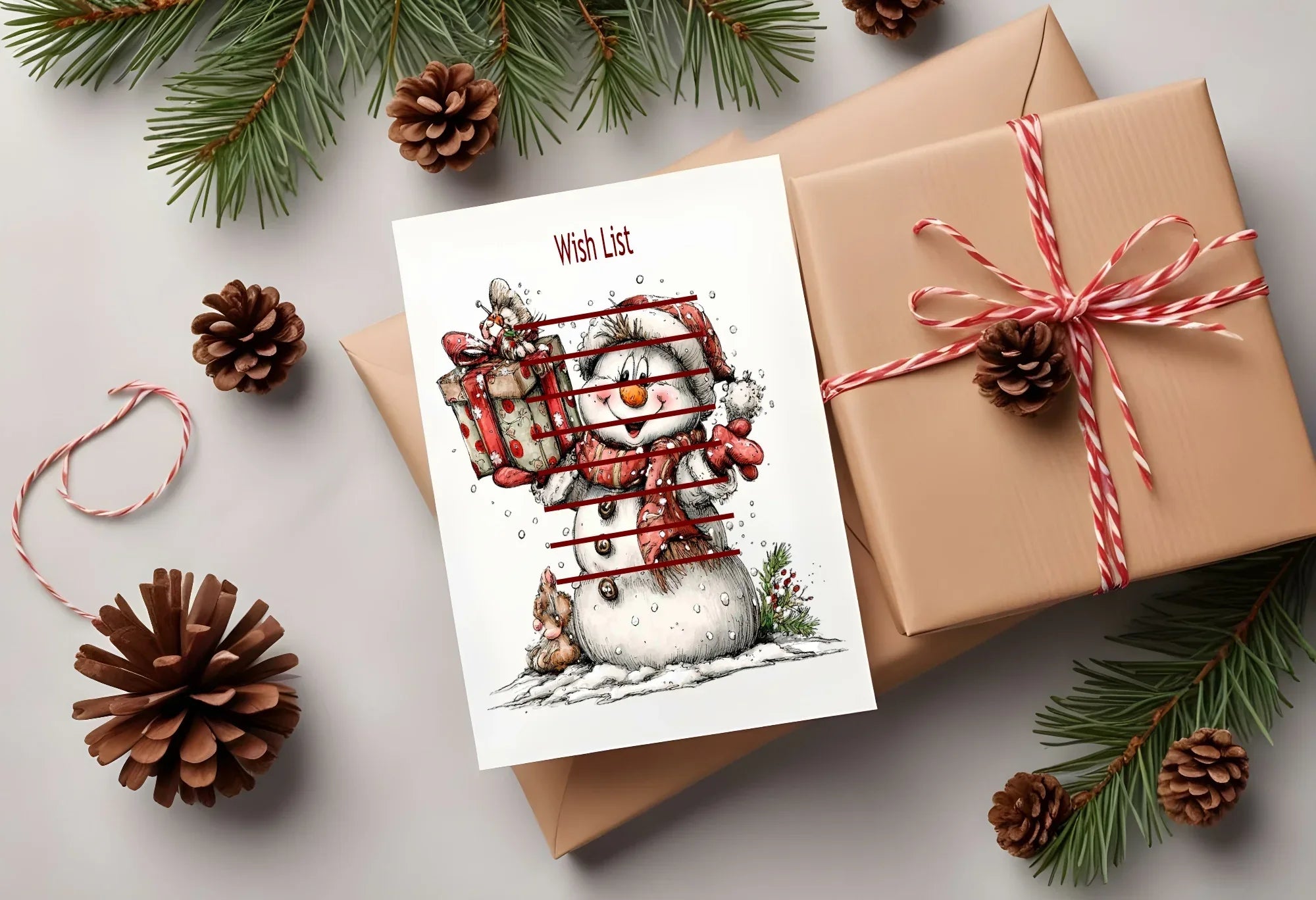 Christmas Snowman Letter to Santa Kit inc Personalised Forever Print - Larosier Prints