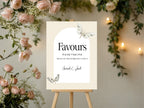 Moth wedding favours sign alternate