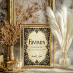 Black Lace Romantic Literature Wedding Pick A Seat Sign