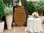 Moody Floral Wedding Favours Sign
