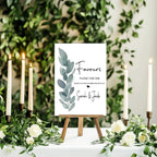 Eucalyptus Favours Wedding Party Sign - Larosier Prints