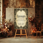 Black Lace Romantic Literature Wedding Pick A Seat Sign