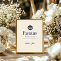 Celestial Swan wedding favours sign
