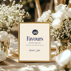 Celestial Swan wedding favours sign