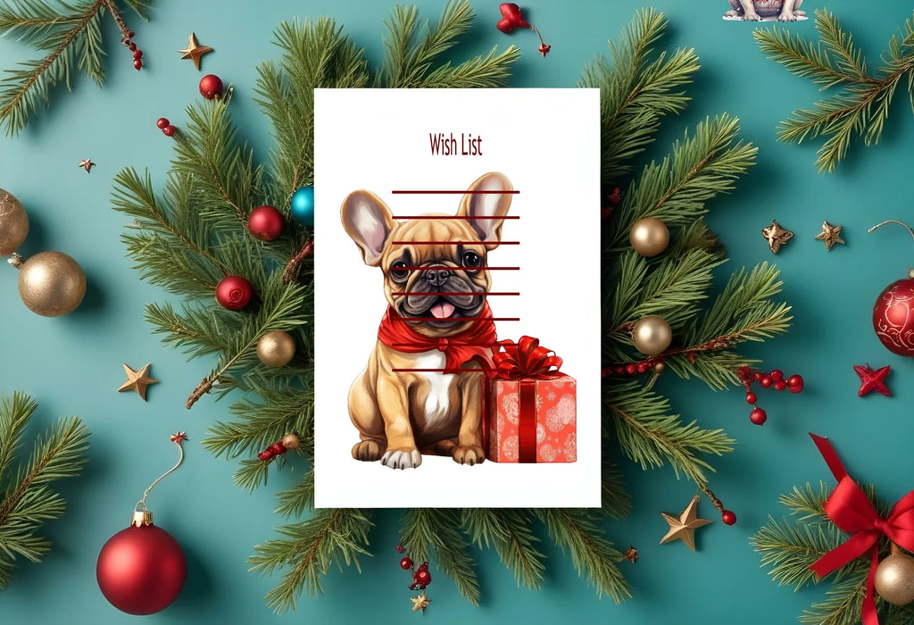 Christmas French Bulldog Letter to Santa Kit inc Personalised Forever Print - Larosier Prints