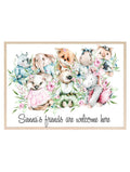 Personalised Oh Baby Animal Print | Friends Are Always Welcome Here | Nursery Wall Art - Larosier Prints