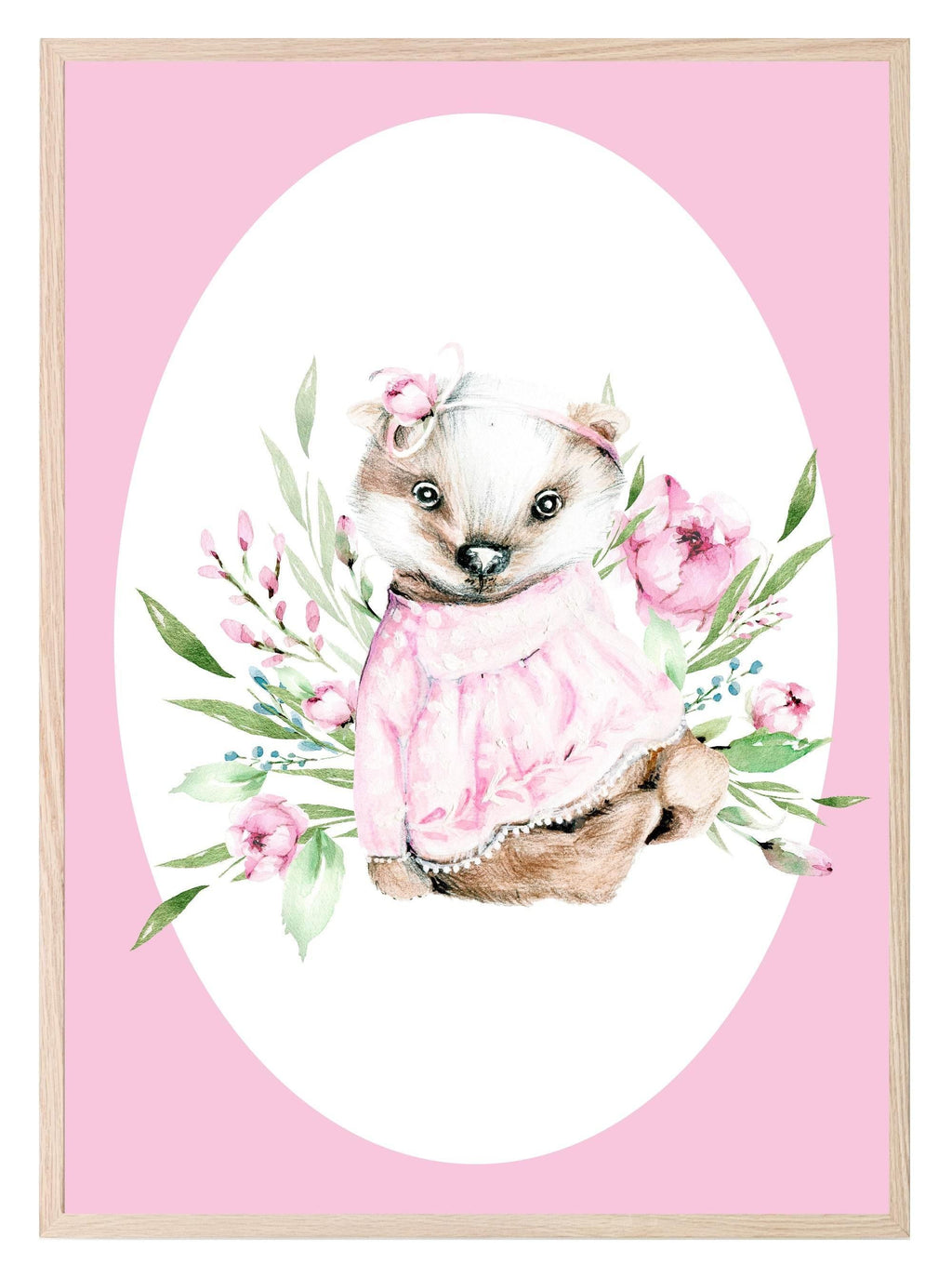 Personalised Oh Baby Animal Print | Nursery Wall Art - Larosier Prints