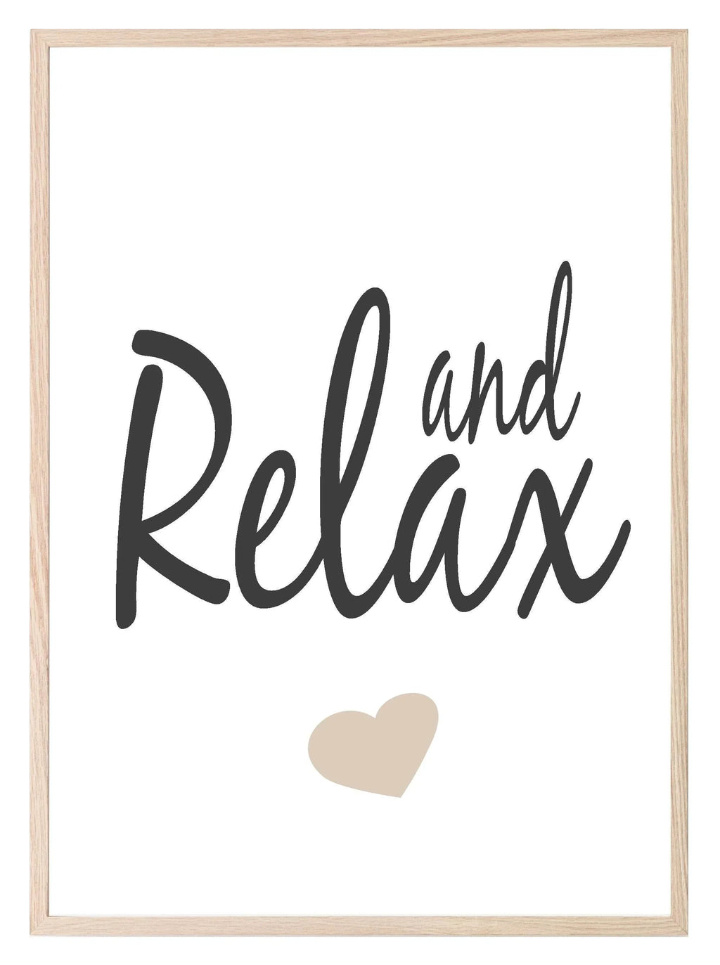And Relax Print | Bedroom & Bathroom Wall Art - Larosier Prints