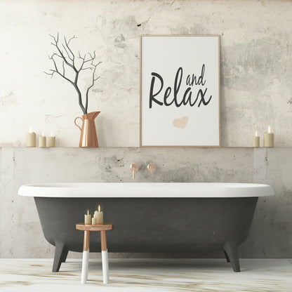 And Relax Print | Bedroom & Bathroom Wall Art