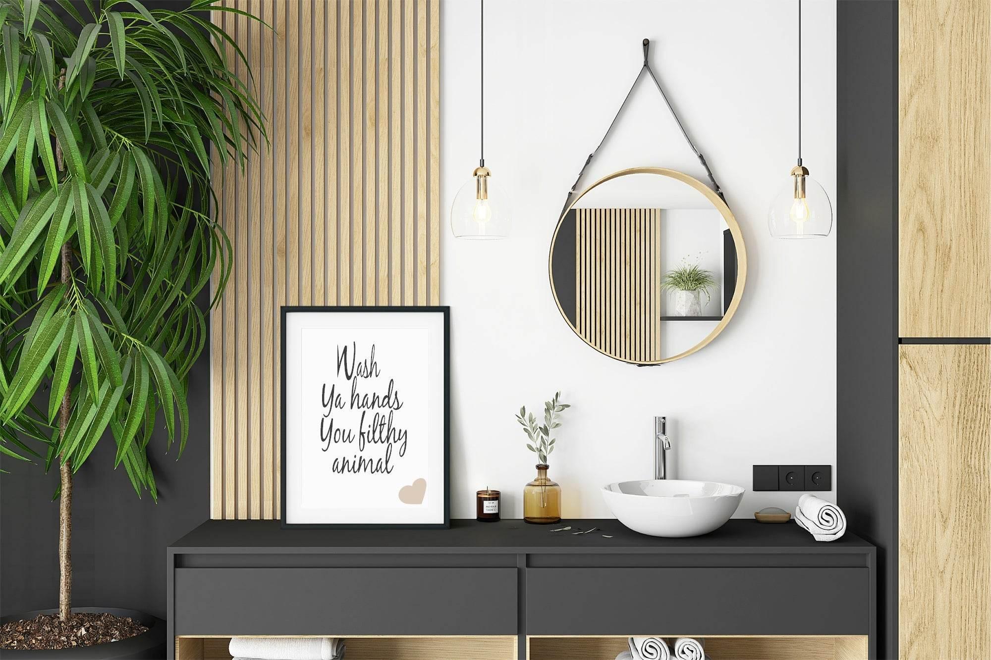 Wash Your Hands You Filthy Animal Print | Fun Bathroom Wall Art - Larosier Prints