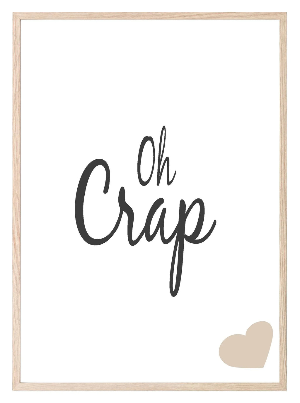 Oh Crap! Print | Fun Bathroom Wall Art | Customisable - Larosier Prints