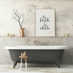 So Fresh & So Clean Print | Fun Bathroom Wall Art - Larosier Prints