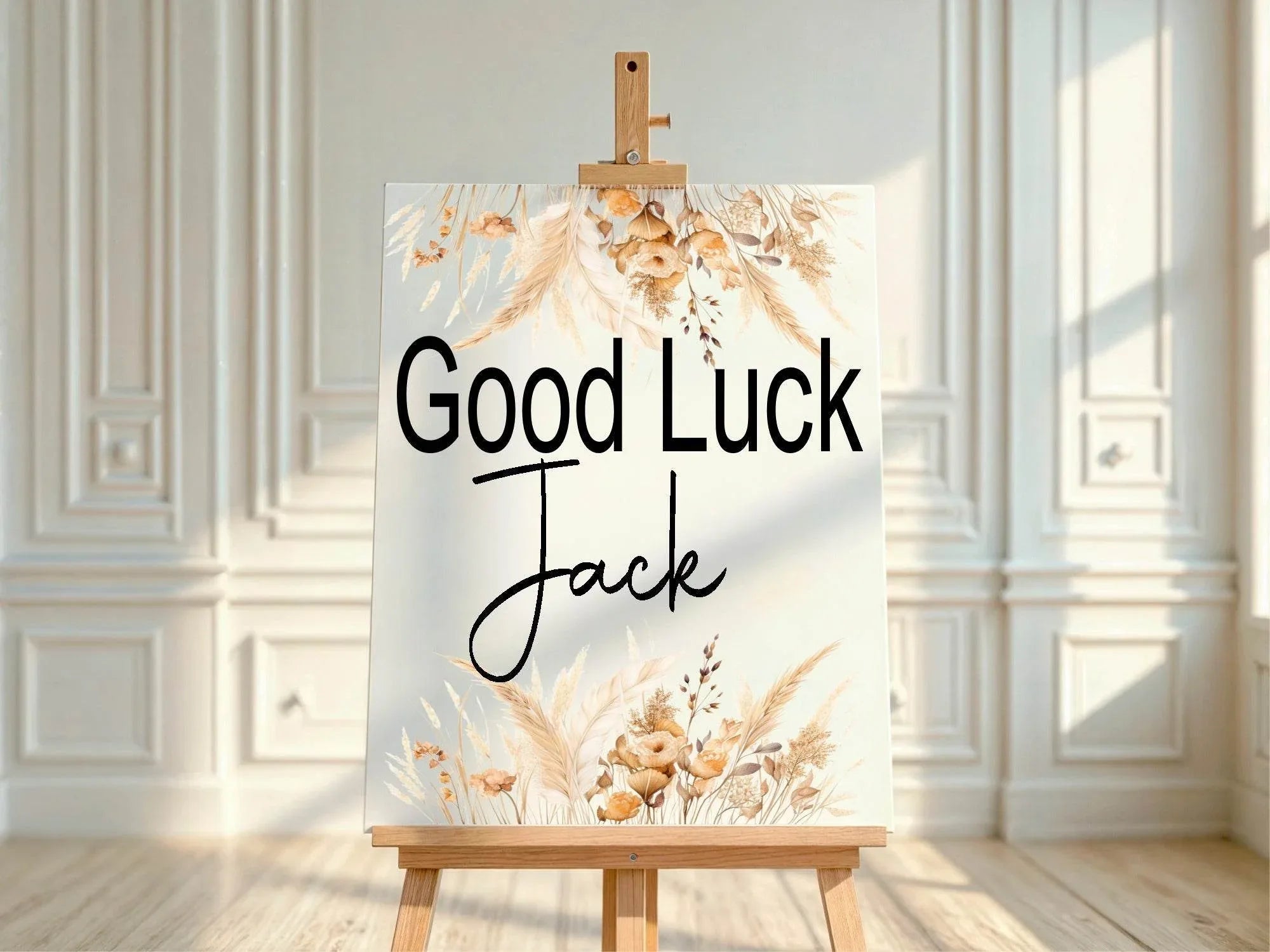 Boho Good Luck Party Sign - Larosier Prints