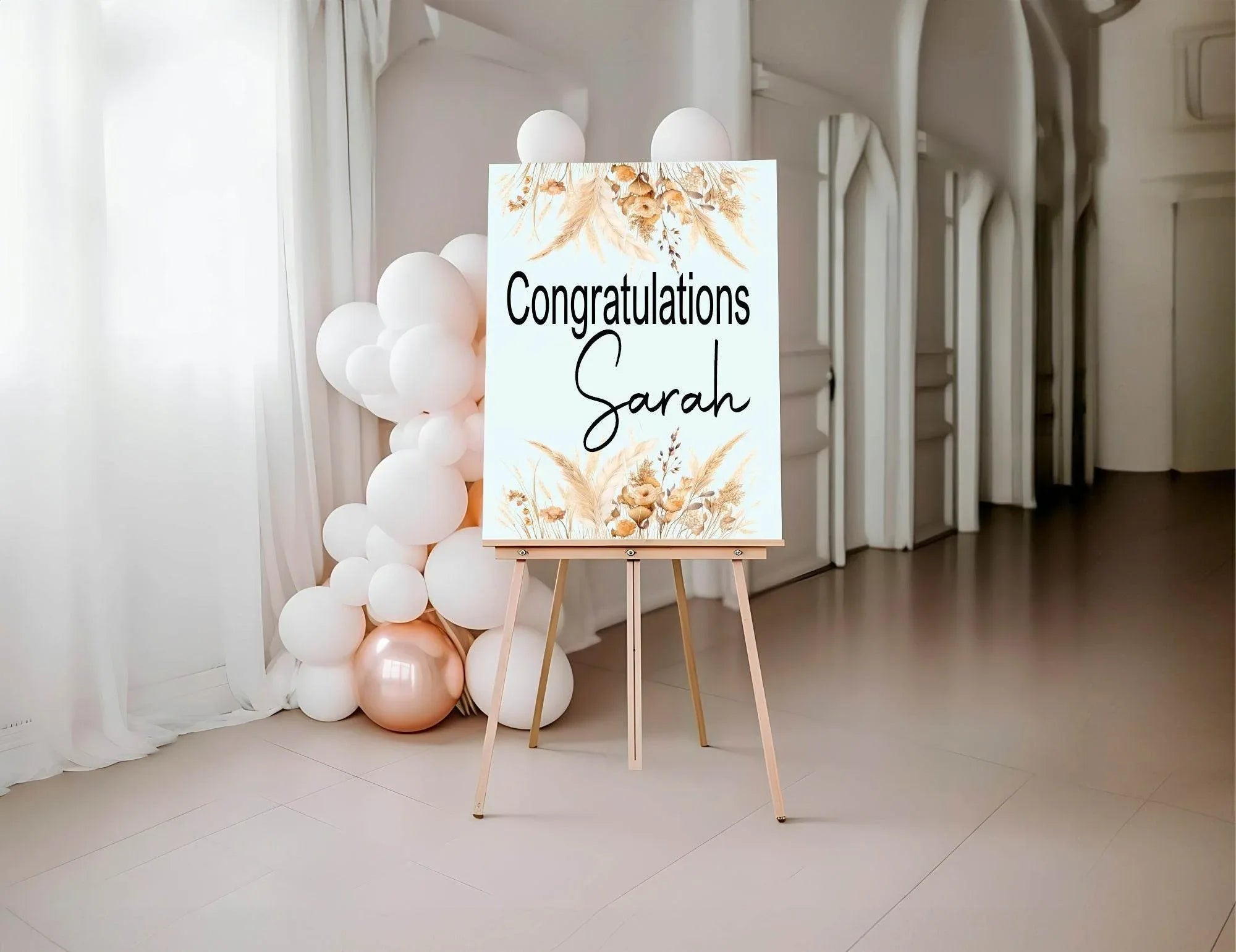 Boho Congratulations Party Sign - Larosier Prints