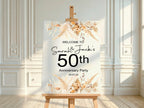Boho Welcome Anniversary Party Sign - Larosier Prints