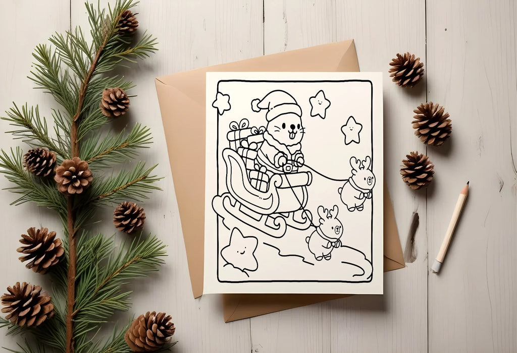 Christmas Capybara Letter to Santa Kit inc Personalised Forever Print - Larosier Prints